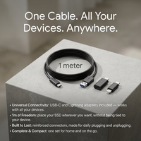 Câble USB-C extra long — 1 m de liberté de mouvement